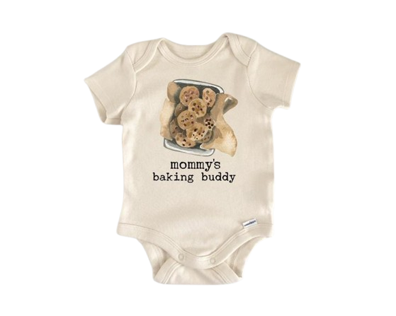Mommy's Baking Buddy Pan of Cookies Infant Bodysuit