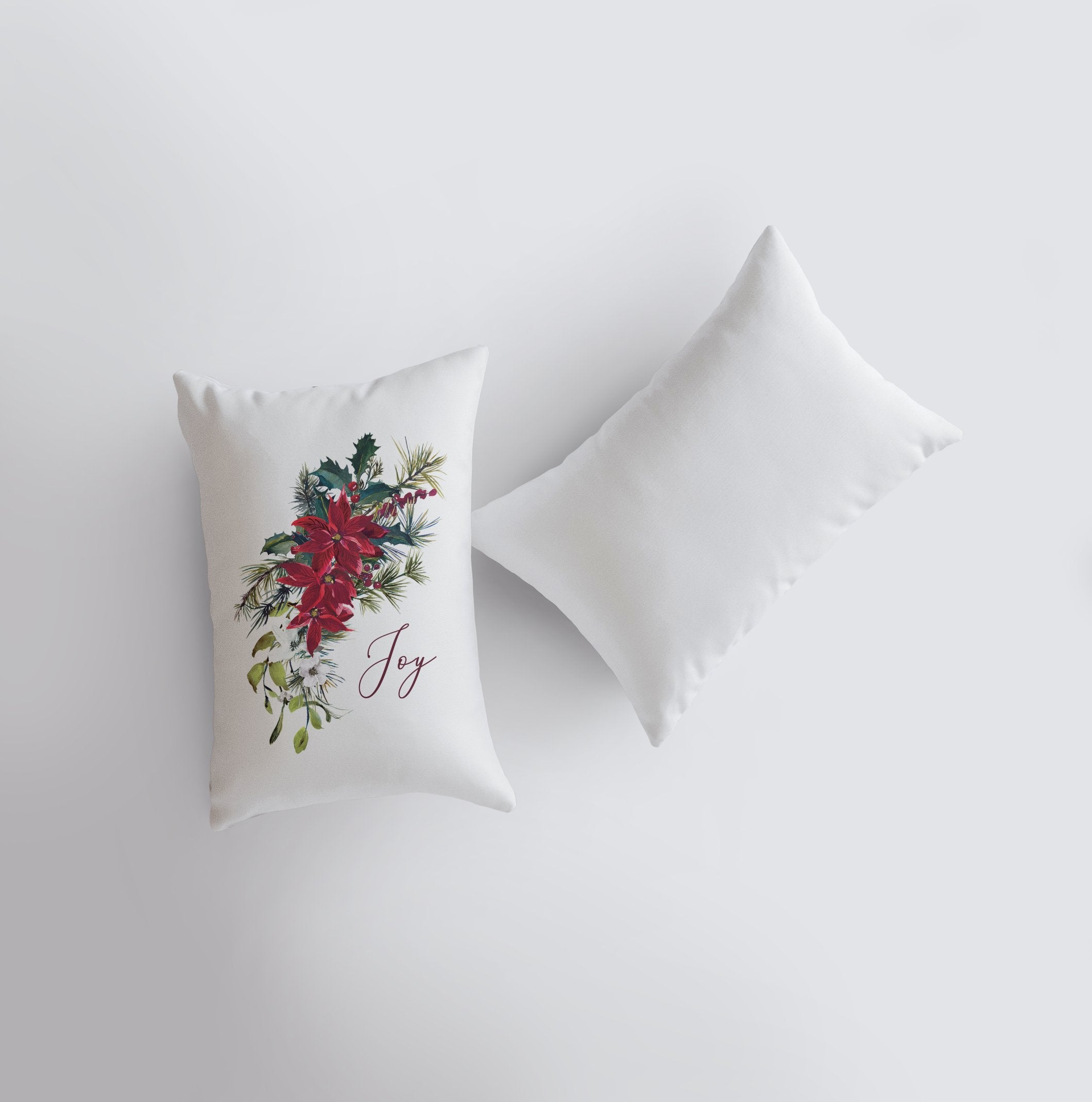 Joy Christmas Throw Pillow Cover