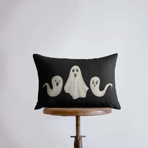 Three Ghosts Throw Pillow Cover – Double-Sided