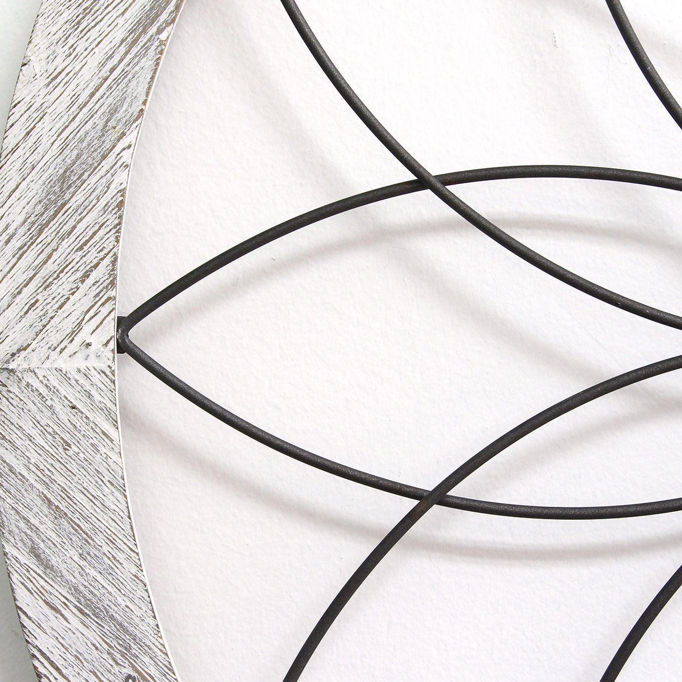 Distressed Chic Flower Metal & Wood Wall Decor – Handcrafted Design