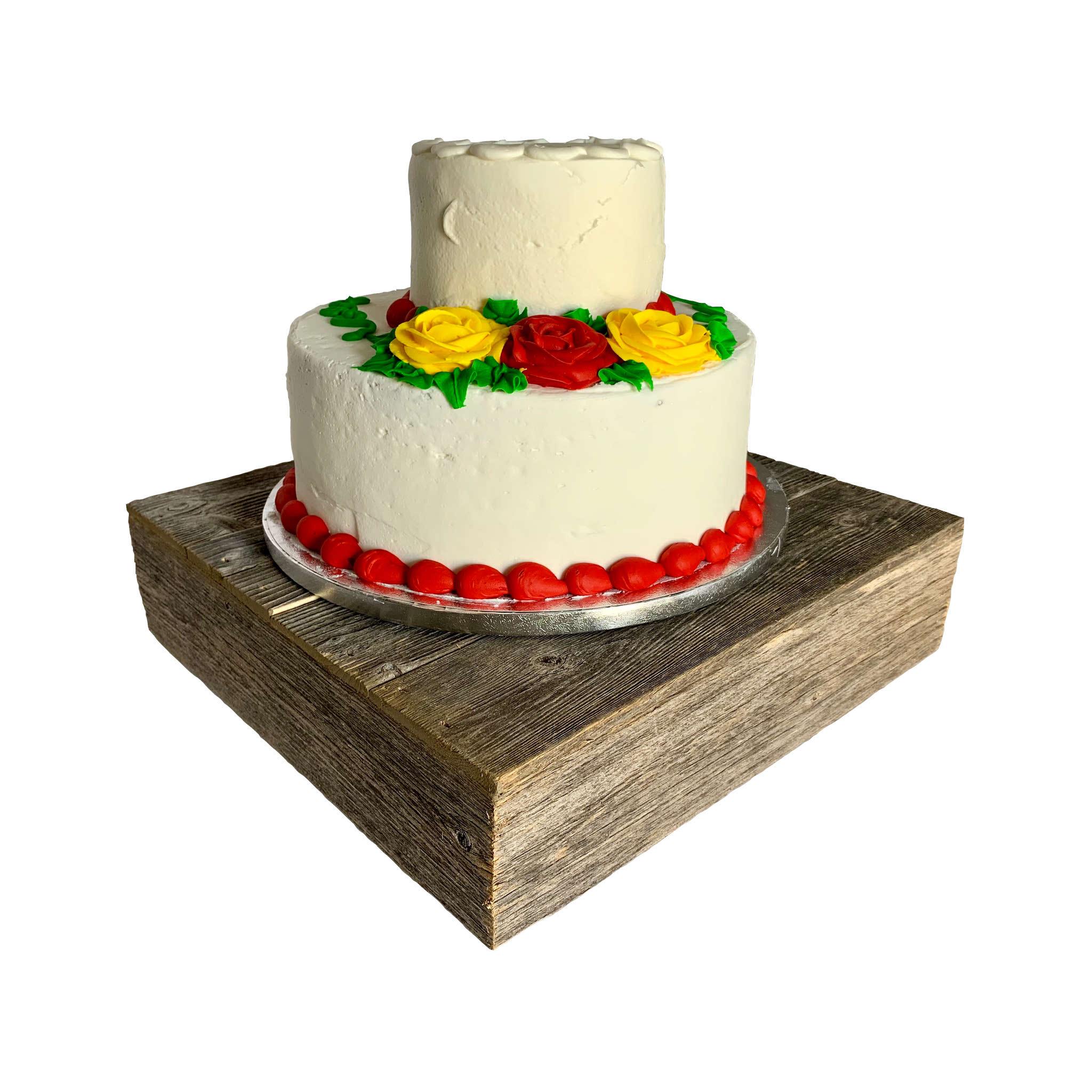 Natural Weathered Gray Cake Stand – Rustic Farmhouse Style