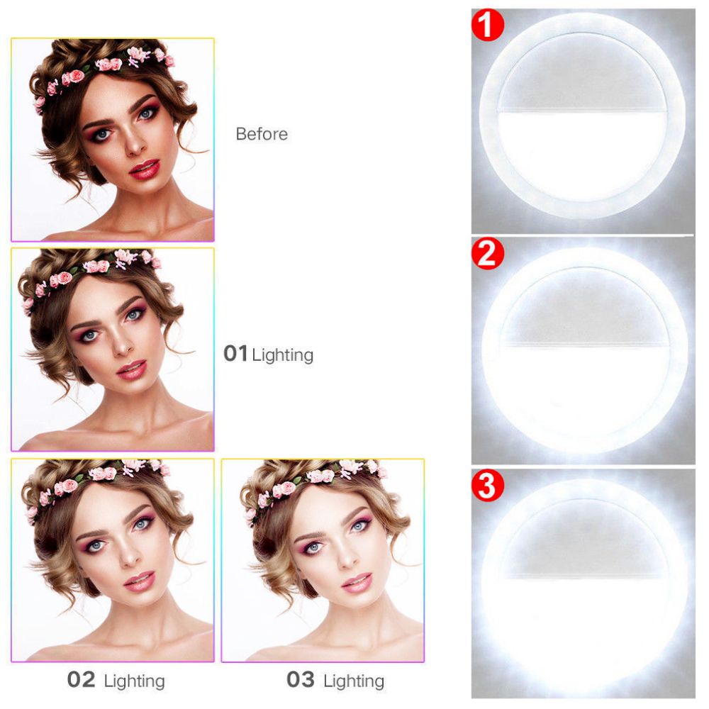 Portable Selfie Ring Light – Clip-On for Mobile Phones, Tablets & Computers