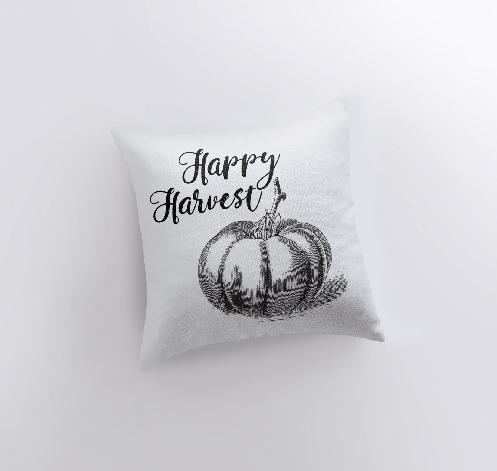 Happy Harvest Throw Pillow Cover – Modern Farmhouse Fall Décor