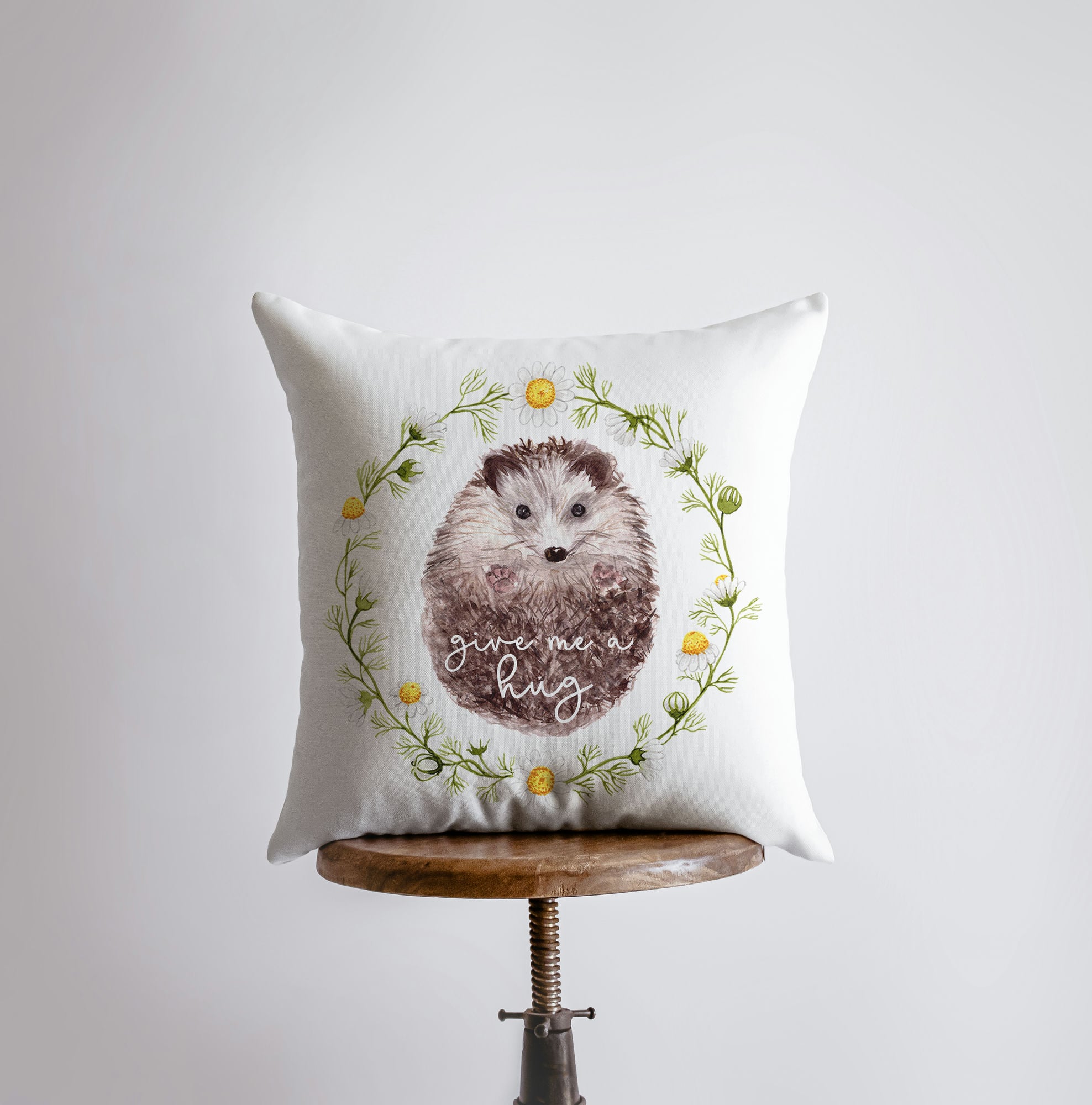 Give Me a Hug – Hedgehog Throw Pillow Cover