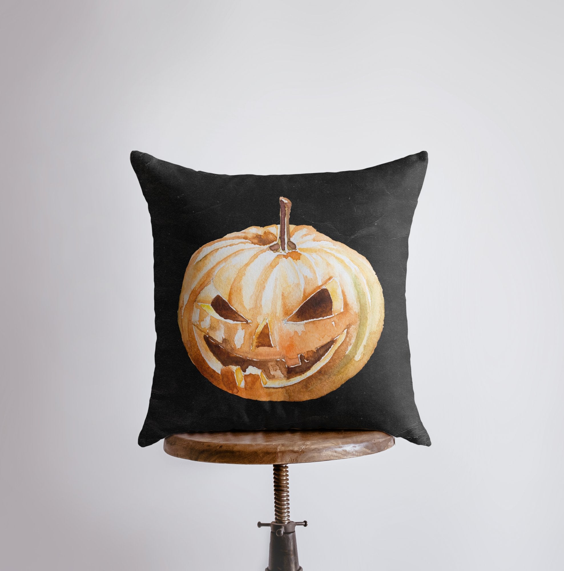 Spooky Jack O’Lantern Throw Pillow Cover