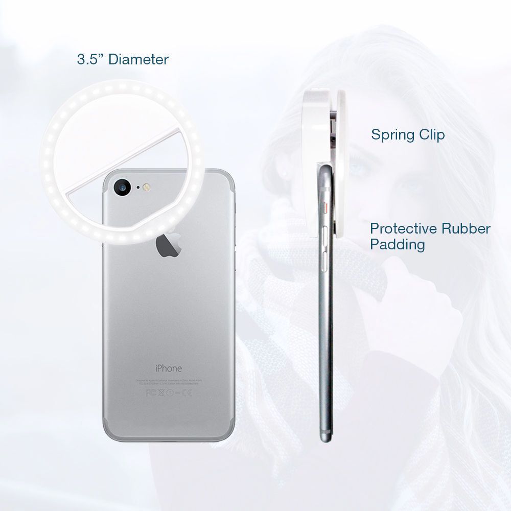Portable Selfie Ring Light – Clip-On for Mobile Phones, Tablets & Computers