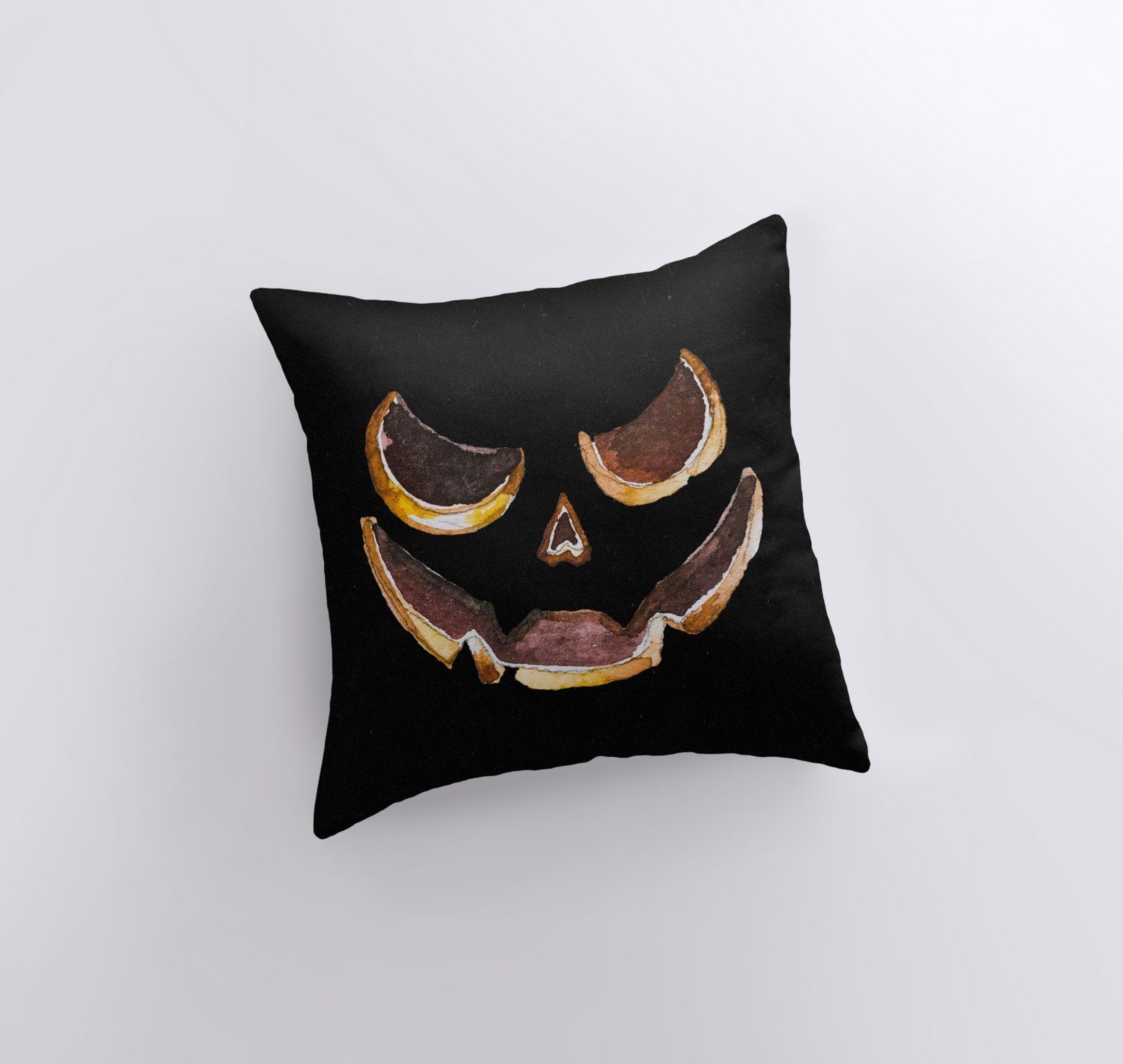 Spooky Jack O’Lantern Face Throw Pillow Cover