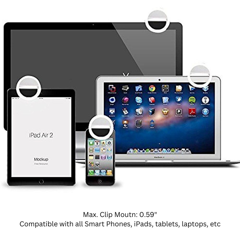 Portable Selfie Ring Light – Clip-On for Mobile Phones, Tablets & Computers