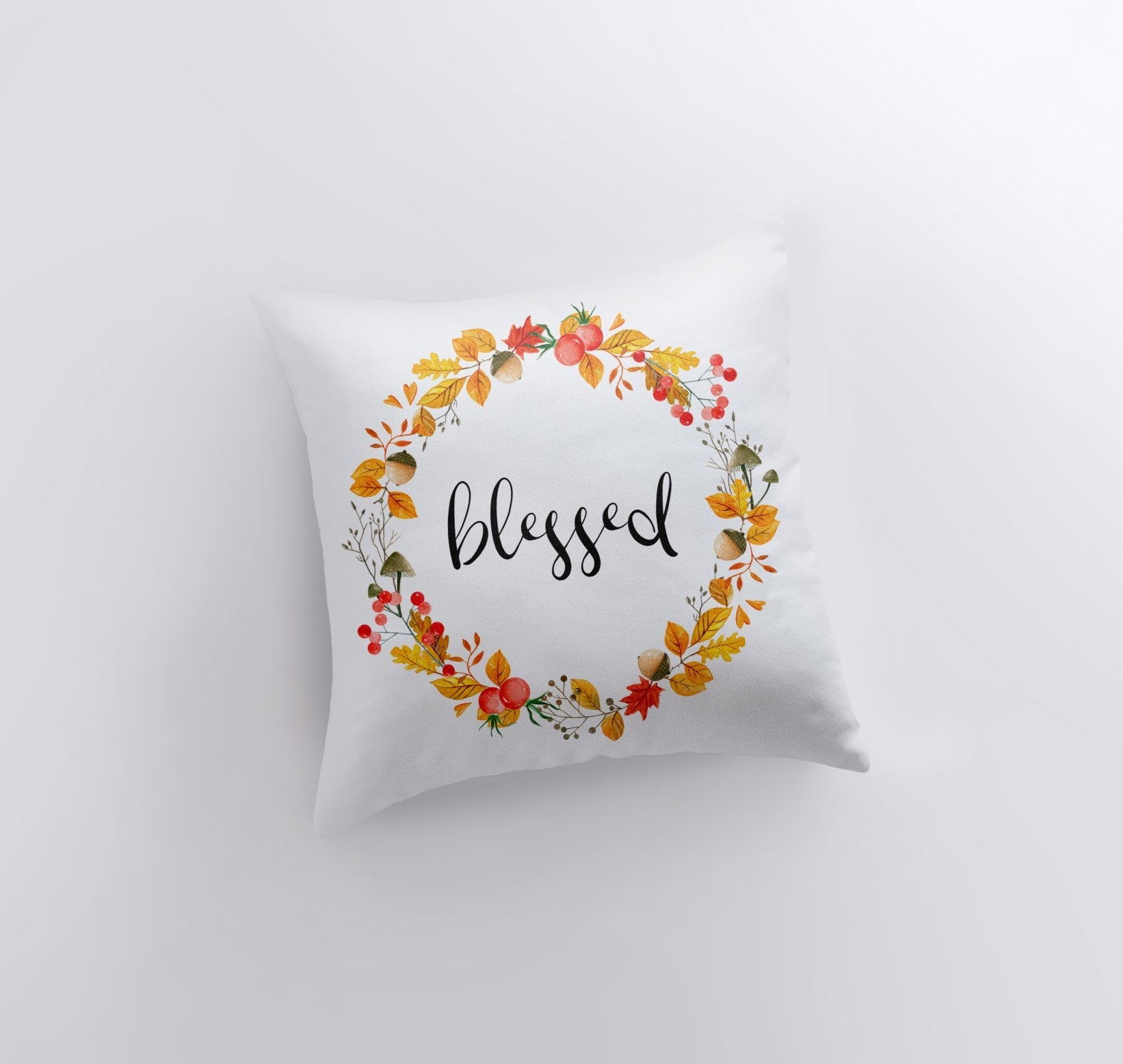 Blessed Throw Pillow Cover – Fall Thanksgiving Farmhouse Décor