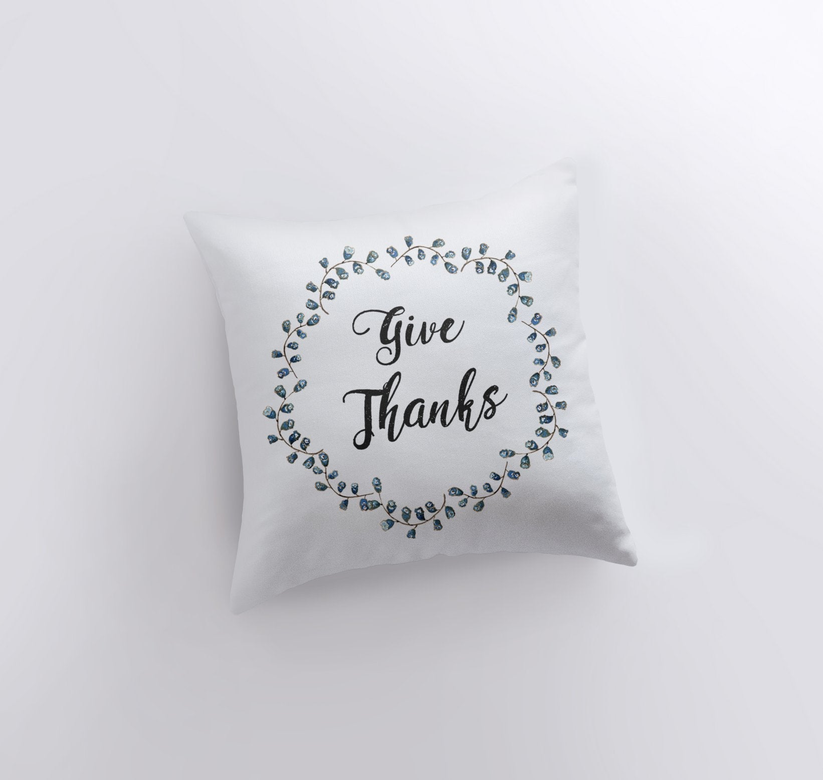 Give Thanks Throw Pillow Cover – Autumn Farmhouse