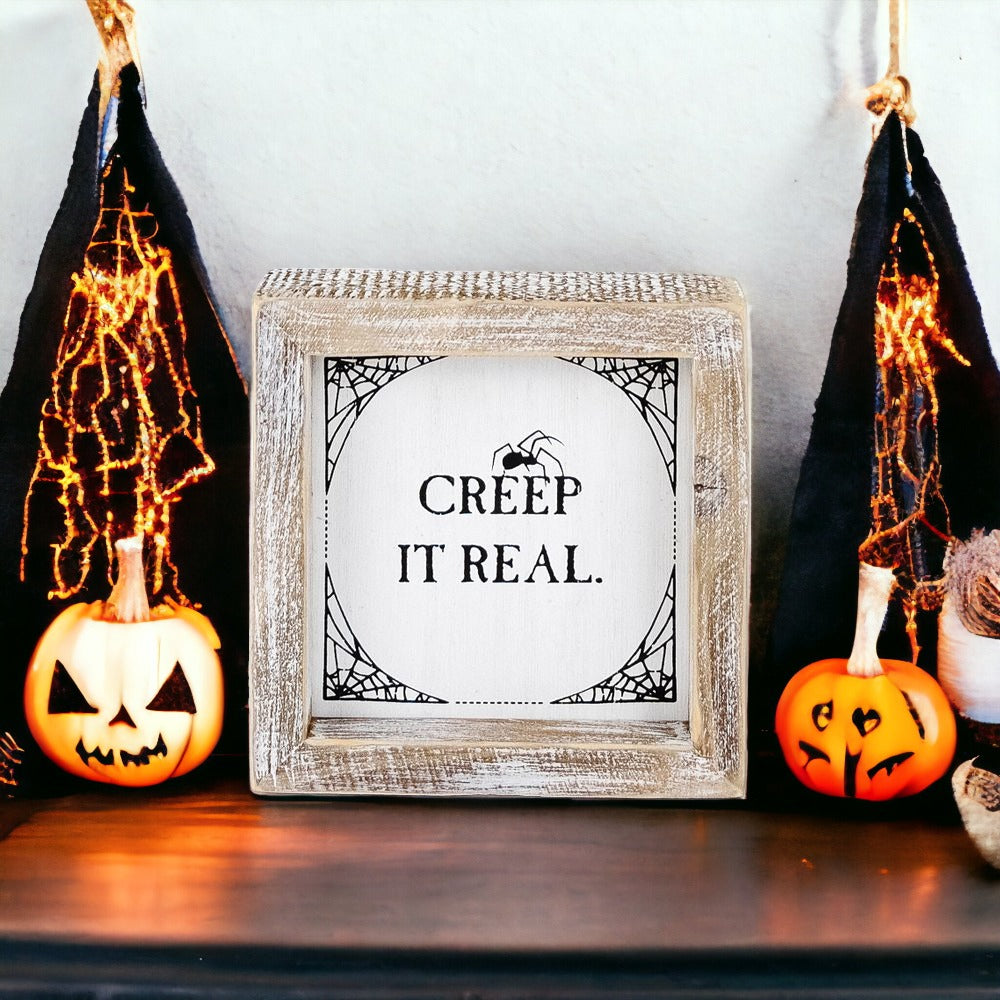 Creep + Autumn - Double-Sided Wooden Sign