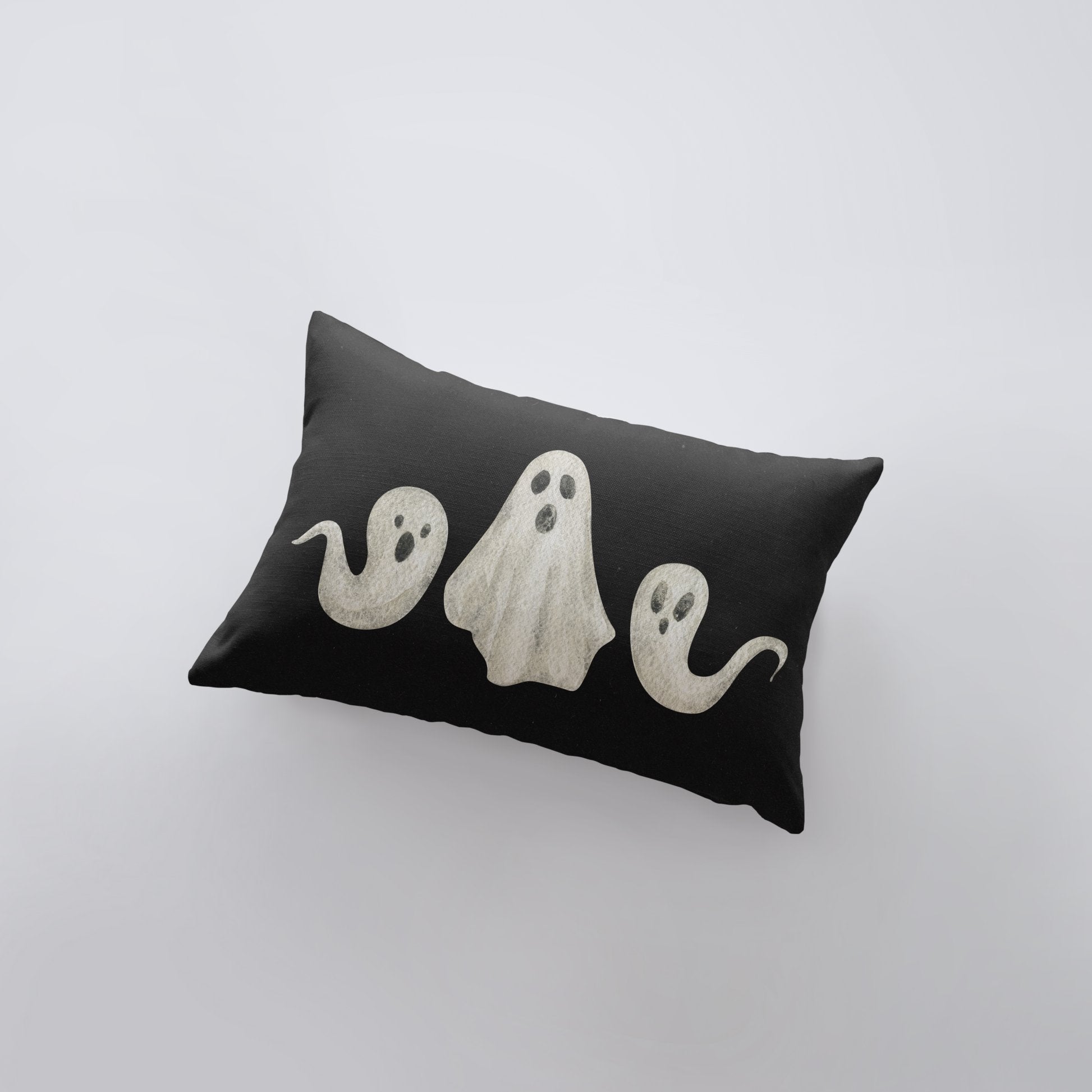 Three Ghosts Throw Pillow Cover – Double-Sided