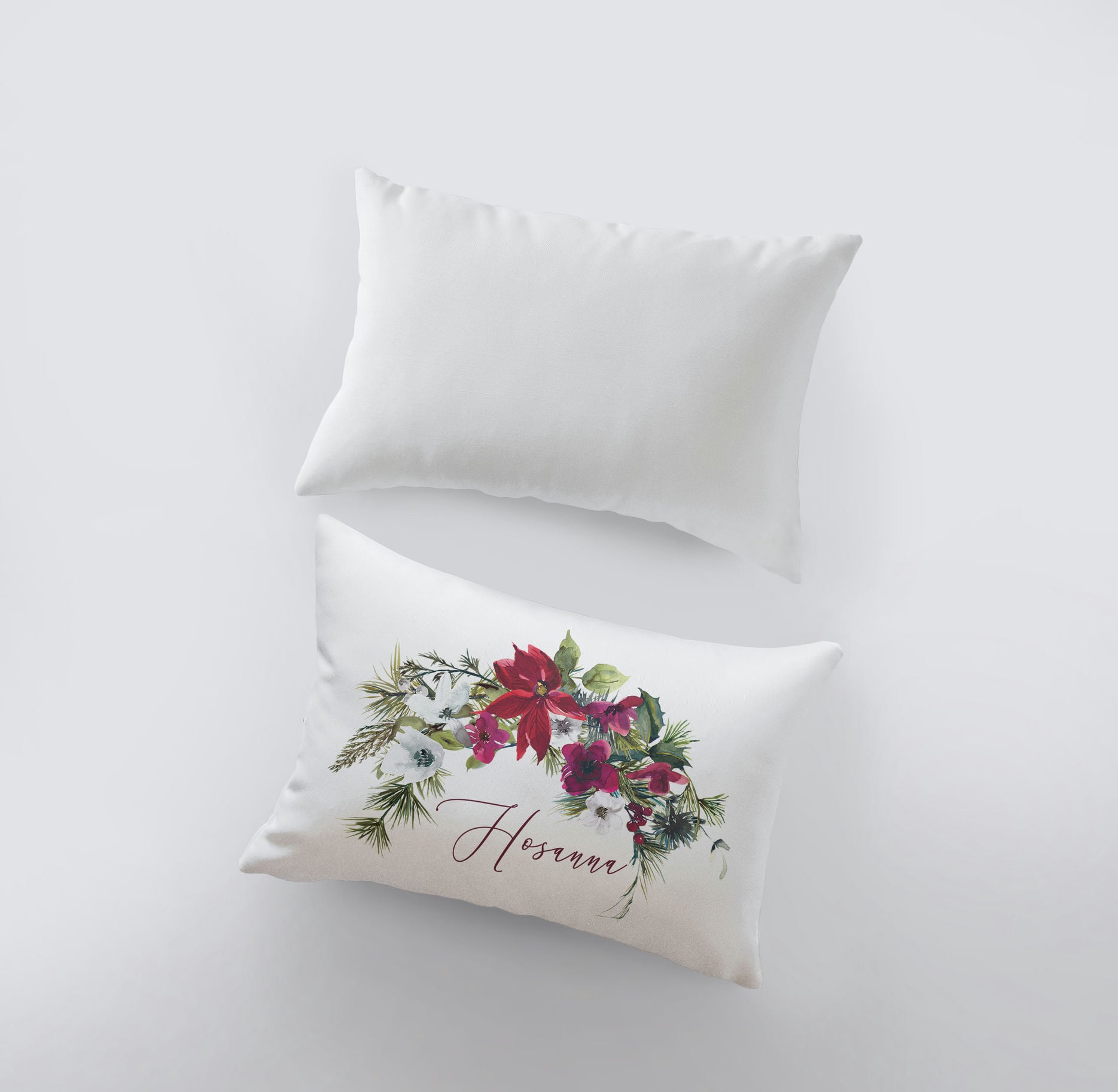 Hosanna Christmas Throw Pillow Cover