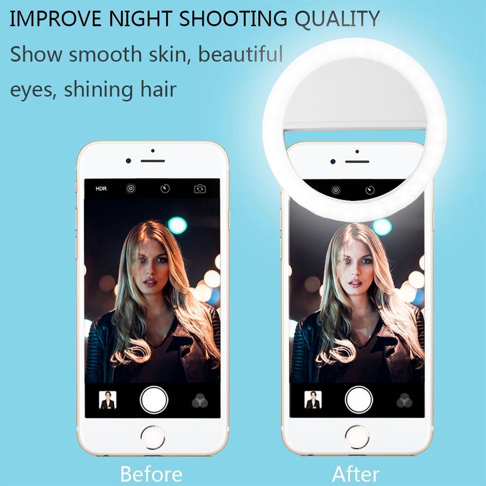 Portable Selfie Ring Light – Clip-On for Mobile Phones, Tablets & Computers