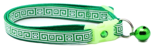 Greek Key – Glow-in-the-Dark - Breakaway Cat Collar