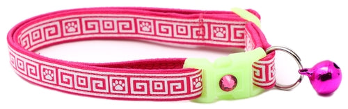 Greek Key – Glow-in-the-Dark - Breakaway Cat Collar