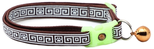 Greek Key – Glow-in-the-Dark - Breakaway Cat Collar