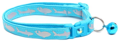 Silver Sharks – Breakaway Cat Collar
