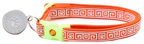 Greek Key – Glow-in-the-Dark - Breakaway Cat Collar