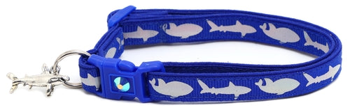 Silver Sharks – Breakaway Cat Collar