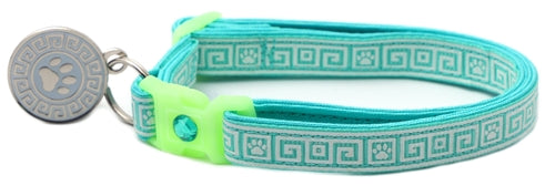 Greek Key – Glow-in-the-Dark - Breakaway Cat Collar