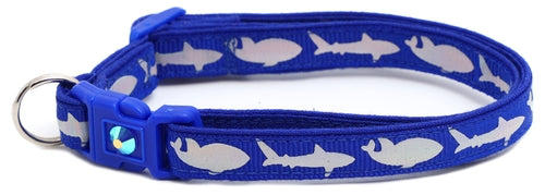 Silver Sharks – Breakaway Cat Collar
