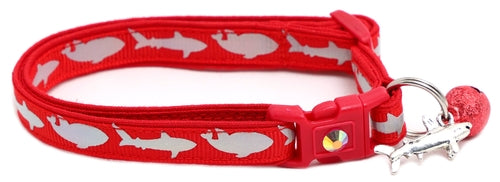 Silver Sharks – Breakaway Cat Collar
