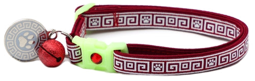 Greek Key – Glow-in-the-Dark - Breakaway Cat Collar