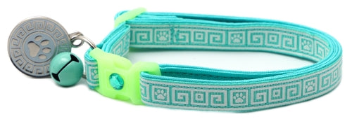 Greek Key – Glow-in-the-Dark - Breakaway Cat Collar