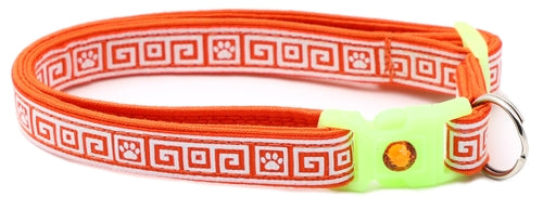 Greek Key – Glow-in-the-Dark - Breakaway Cat Collar