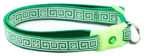 Greek Key – Glow-in-the-Dark - Breakaway Cat Collar