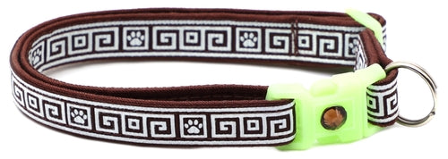 Greek Key – Glow-in-the-Dark - Breakaway Cat Collar