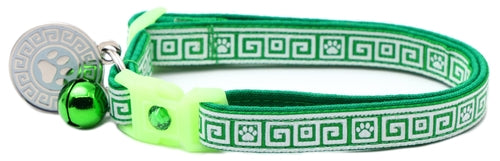 Greek Key – Glow-in-the-Dark - Breakaway Cat Collar