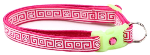 Greek Key – Glow-in-the-Dark - Breakaway Cat Collar
