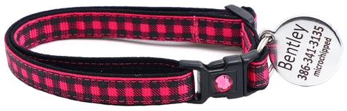 Black Buffalo Plaid - Breakaway Cat Collar