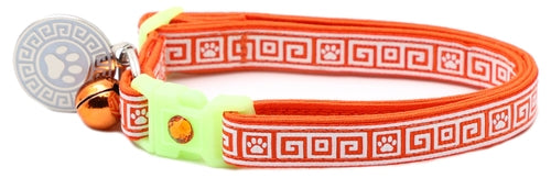 Greek Key – Glow-in-the-Dark - Breakaway Cat Collar