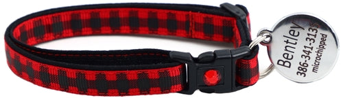 Black Buffalo Plaid - Breakaway Cat Collar