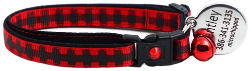 Black Buffalo Plaid - Breakaway Cat Collar