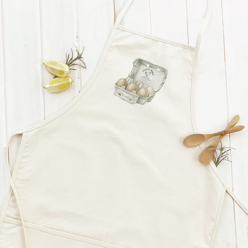 Farm Fresh Eggs Cotton Canvas Apron