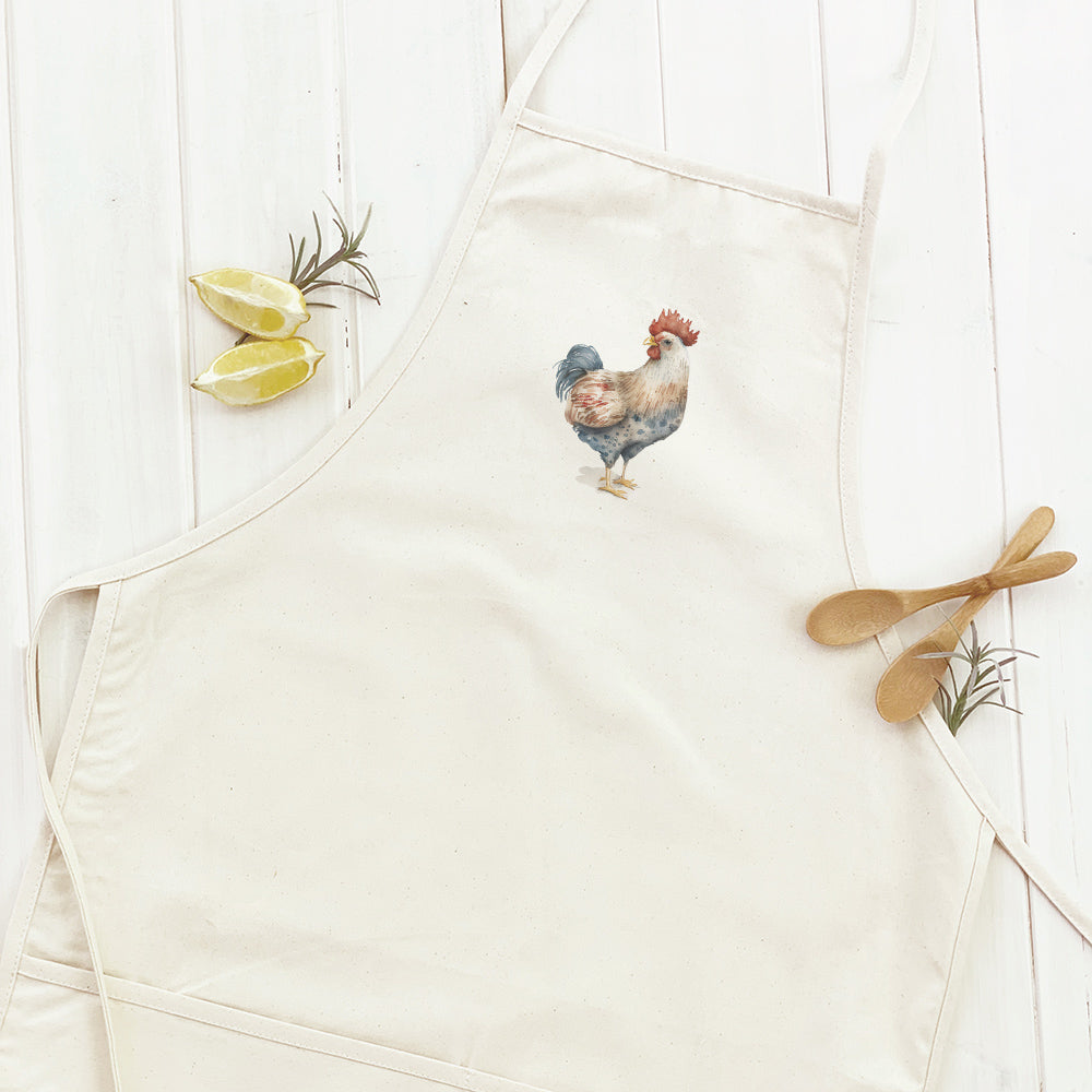 Farmhouse Chicken Cotton Canvas Apron