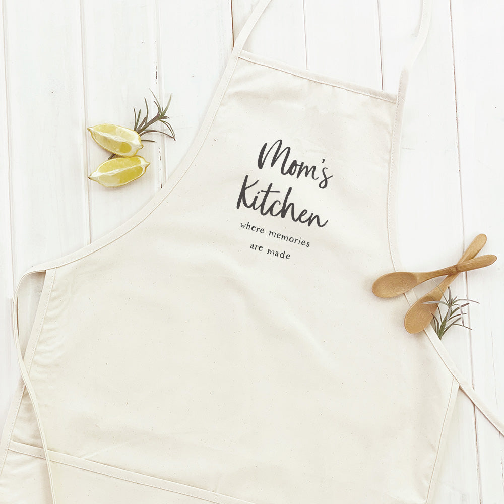 Mom's Kitchen Cotton Canvas Apron