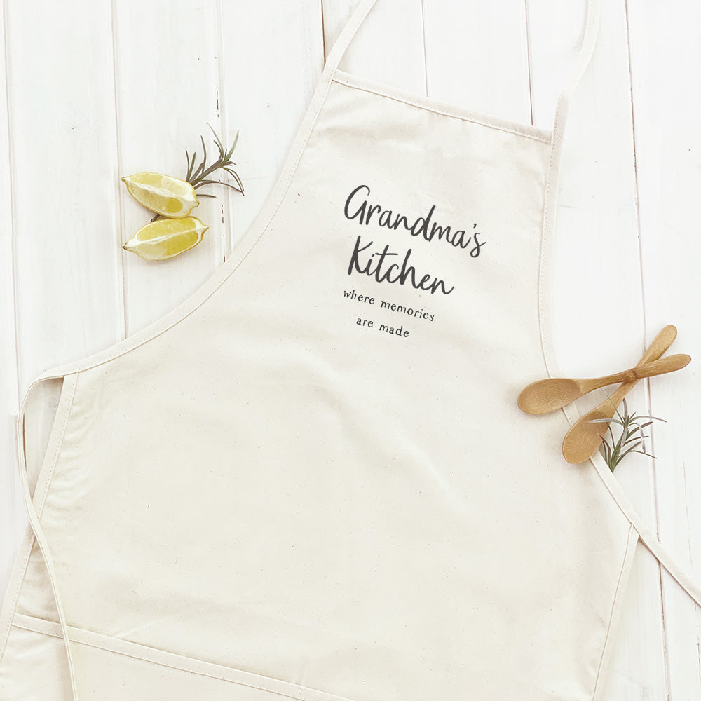 Grandma's Kitchen Cotton Canvas Apron