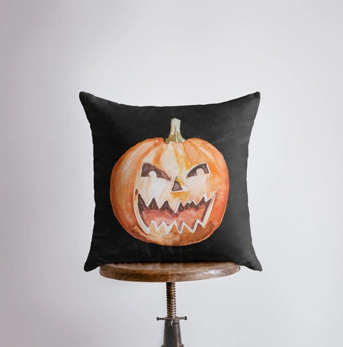 Spooky Jack O’Lantern Throw Pillow Cover
