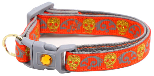 Gold Glitter Skulls – Breakaway Cat Collar