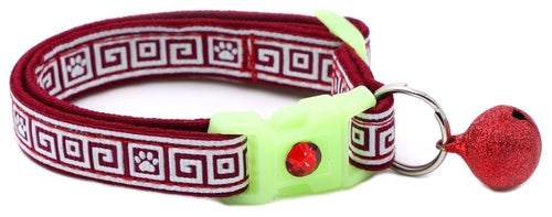 Greek Key – Glow-in-the-Dark - Breakaway Cat Collar