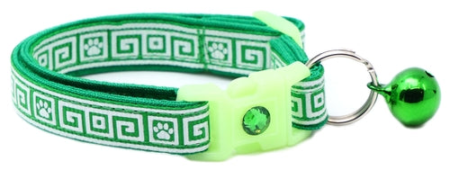Greek Key – Glow-in-the-Dark - Breakaway Cat Collar