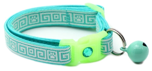 Greek Key – Glow-in-the-Dark - Breakaway Cat Collar