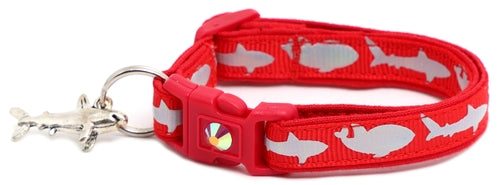 Silver Sharks – Breakaway Cat Collar