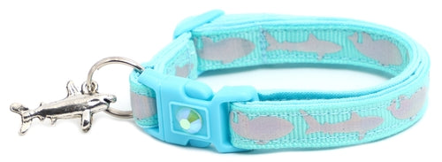 Silver Sharks – Breakaway Cat Collar