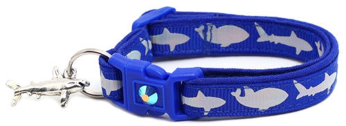 Silver Sharks – Breakaway Cat Collar
